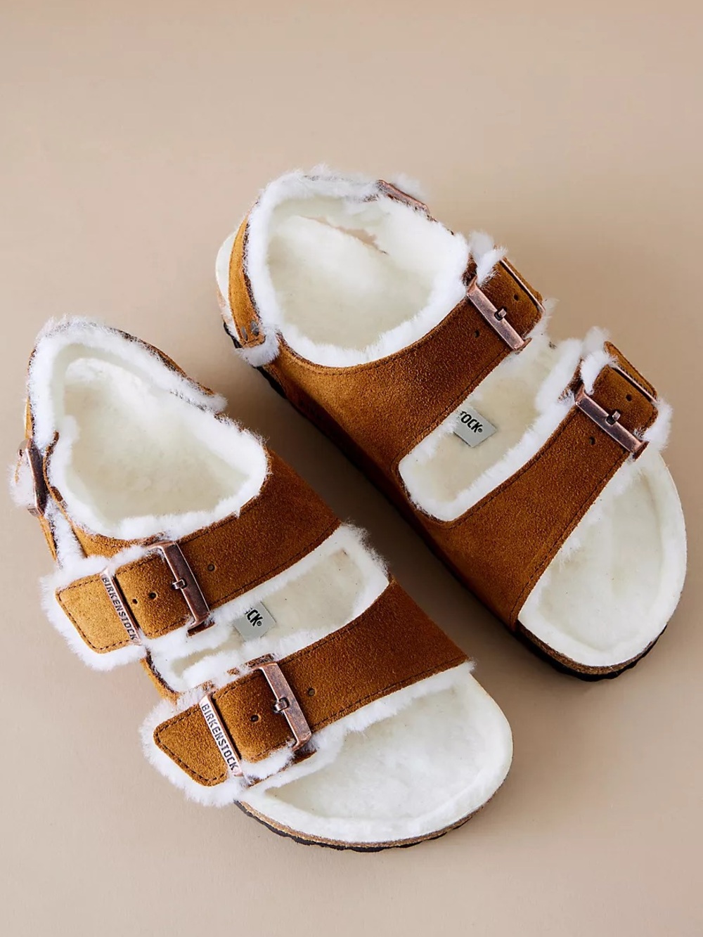 NWT BIRKENSTOCK Milano Shearling Sandals!